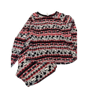 Disney Fleece Pajamas, Size M (8/10),Red Grey